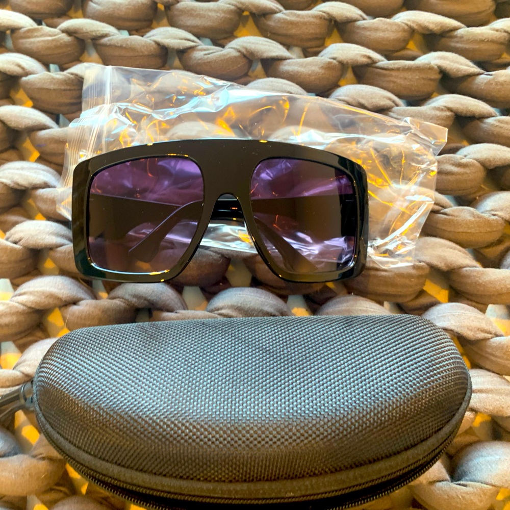 Never worn black chrome sunglasses